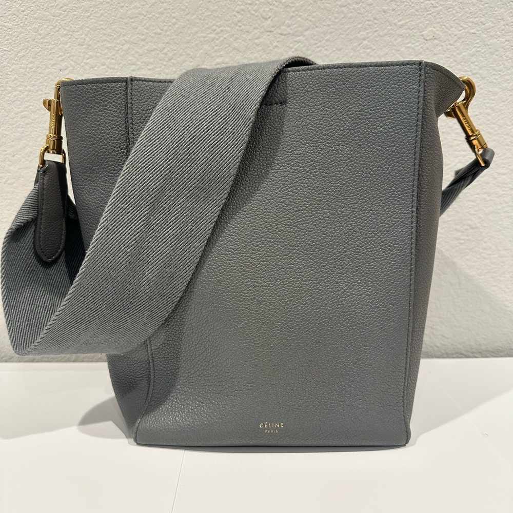 Celine Seau Sangle Gray Authentic